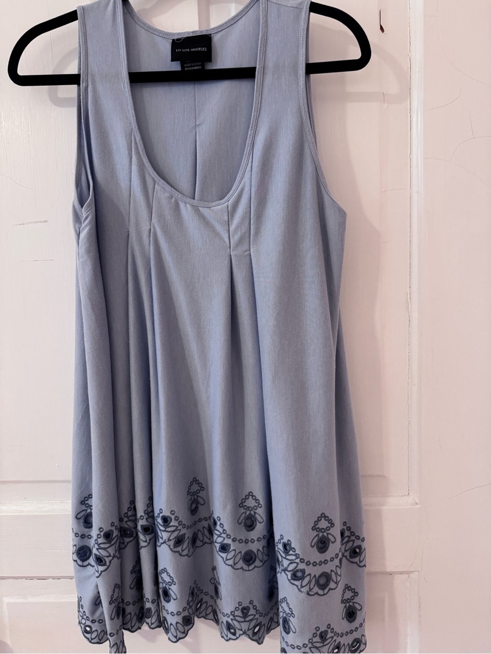 LIV Los Angeles Light Gray Scoop Neck Dress